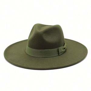 Sombreros Fedora para Mujer al por Mayor, Tendencia 2024, Ala Ancha de 9.5 cm, con Lazo a Juego, Sombrero Fedora Plano - Product Image 2