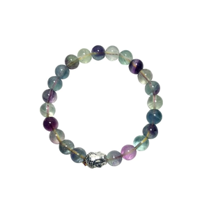 High Quality Rainbow fluorite Beads Buddha Bracelet Romantic Gift Fashion Charm Jewelry <b>for</b> <b>Men</b> Women Energy Meditation - Product Image 2