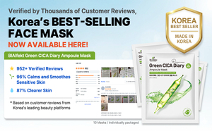 Masque en microfibre coréen best-seller à l'ampoule de collagène Cica vert, anti-âge, apaisant les pores, éclaircissant - Product Image 2