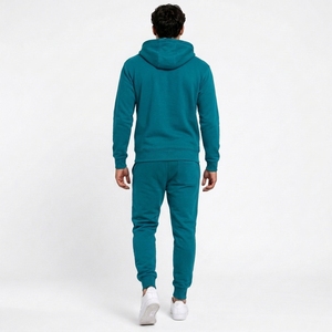 Ensemble survêtement homme en coton (hoodie et pantalon de jogging) – Fournisseur d'usine de vêtements personnalisés en gros - Product Image 2