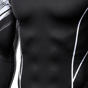 Maillot de compression respirant en polyester/spandex à manches longues, personnalisable, pour sportifs – Fabricant OEM ODM - Product Image 4