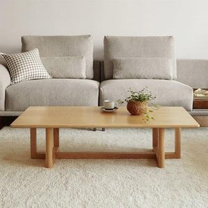Mesa de Centro de Madera de Mango Sólida Moderna y de Lujo con Diseño Minimalista para Sala de Estar - Product Image 2