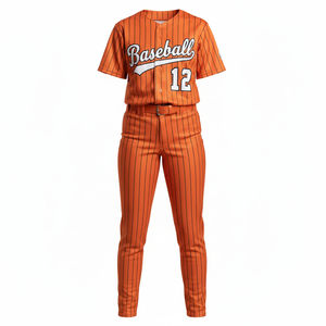 Uniforme Deportivo de Béisbol al por Mayor de Alta Calidad, Impreso y Sublimado, 100% Poliéster, de Secado Rápido y Transpirable, Camiseta y Pantalón - Product Image 1