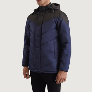 Winter Jacket Cotton Winter Coat Patchwork <b>Padded</b> Jacket Parka Overcoat Detachable Hood <b>Waterproof</b> Quilted Jacket - Product Image 5