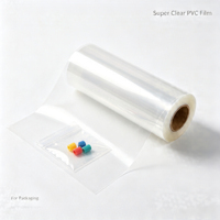 Rouleau de film PVC souple ultra-transparent, résistant à l'humidité, feuille plastique transparente flexible pour l'emballage de meubles et d'articles ménagers