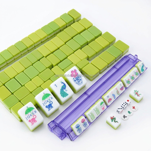 High quality Luxury apple green Acrylic American Mahjong Tiles Travel mahjong <b>Set</b> sunday mahjong <b>set</b> - Product Image 3
