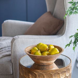 Ciotola Decorativa Rotonda in Legno per Articoli Domestici - Product Image 4