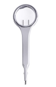 Professional Eyebrow Tweezers Magnifying Glass Slant Tip High Carbon Steel Ingrown Hair Splinter <b>Remover</b> <b>Tool</b> - Product Image 6