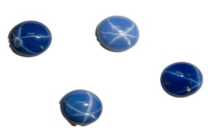 Zafiro Azul Estrella Ovalado de 11x13 mm, 8 Quilates, Creado en Laboratorio, Cabujón Pulido con Efecto de Estrella de 6 Puntas para Joyería - Product Image 4