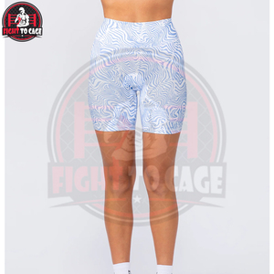 Shorts de Yoga para Mujer, Totalmente Personalizados, Color Blanco y Azul en Contraste, Fabricados en Pakistán, Modelo Zero Rise Rib, Novedad 2026 - Product Image 6