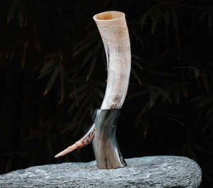 Corne de buffle de qualité supérieure 100 %, artisanale, sculptée à la main, style Viking, pour boire - Product Image 5