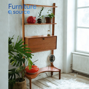 Étagère à échelle en bois massif OEM vietnamien-Étagère de présentation avec armoire et meuble à tiroirs pour meubles de maison d'hôtel - Product Image 1