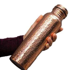 Botella de Agua Moderna de Cobre Martillado con Acabado Liso, a Prueba de Fugas, Reutilizable, Ecológica, para Bebidas Saludables, Regalo al por Mayor - Product Image 4