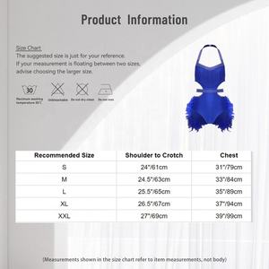 Traje de Danza Contemporánea y Lírica para Mujer, Vestido con Falda, Body, Leotardo, Mono, para Rumba, Samba, Actuaciones y Competiciones - Product Image 6