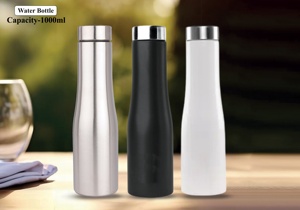 Stainless Steel Lightweight Sipper <b>Bottle</b> 1000ml Vacuum Insulated <b>Water</b> Flask Leakproof Wide Mouth Portable 12-24 Hours Heat - Product Image 5