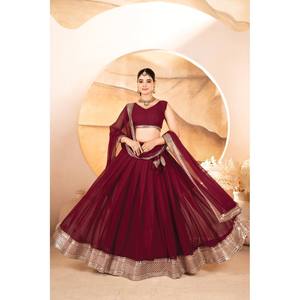 Lehenga Choli de soirée pour femmes, avec broderies - Product Image 2