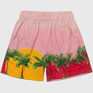 Shorts de sport OEM pour hommes, personnalisés, style urbain, en polyester et élasthanne, confortables, coupe athlétique, coupe-vent, couleur unie - Product Image 1