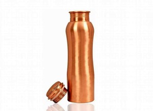 Botella de Agua de Cobre Ayurvédica de Diseño Único, 100% Cobre, Botella Simple para Viajes y Escuela - Product Image 4