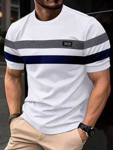 เสื้อยืดคอกลมแขนสั้นผู้ชาย ONETEN ผ้าถักแบบเรียบง่าย เป็นมิตรกับสิ่งแวดล้อม สีขาว - Product Image 3