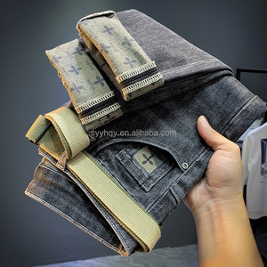 <span class=keywords><strong>กางเกง</strong></span><span class=keywords><strong>ยีน</strong></span><span class=keywords><strong>ส์</strong></span>ขาตรงของผู้ชาย<span class=keywords><strong>แบรนด์</strong></span>ดีไซเนอร์หรูผ้ายืดเดนิมขาดๆสไตล์ฮิปฮอปแนวสตรีท - Product Image 4