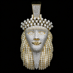 Colgante de Plata de Ley 925 Premium con Rostro de Jesús y Corona de Diamantes, Amuleto Religioso con Diseño Atractivo para Hombre - Product Image 4