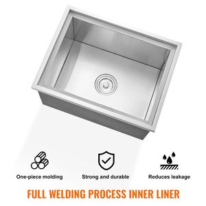 Contenitore per Ghiaccio Commerciale in Acciaio Inox da 40 Qt, 22"L X 17"W X 12"H, per Cucina Esterna, Bar e Vasche per Bevande - Product Image 4