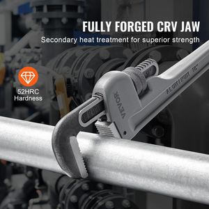 Chiave a Tubo Dritta in Alluminio da 18 Pollici con Impugnatura Ergonomica Regolabile e Mandrino ad Alta Resistenza, Strumento Idraulico Facile da Usare - Product Image 3