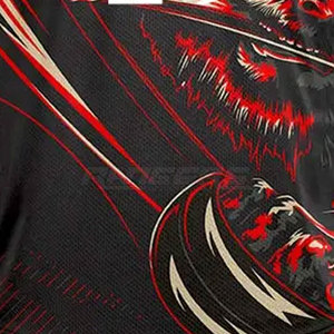 Maillot de basketball imprimé par transfert thermique, en maille respirante, avec graphique personnalisé, manches courtes, logo imprimé, nom du joueur, 100% polyester - Product Image 3