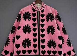 Veste de safari d'hiver pour femmes |   Manteau chaud élégant à capuche avec broderie |   Coton écologique respirant léger décontracté pour l'extérieur - Product Image 3