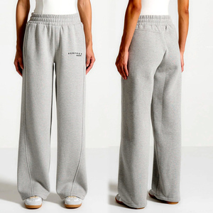 Pantalones de chándal de invierno extragrandes personalizados para mujer, de pierna ancha recta, cintura elástica, estilo hip hop, ropa de calle, chándales - Product Image 3