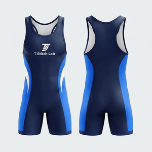 Custom Design Logo Breathable Stretch <b>Weightlifting</b> Fashionable Style Men's Adults Wrestling <b>Singlets</b> Quick Dry Durable - Product Image 5