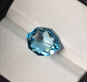 พลอยบลูโทแพซทรงแฟนซี ขนาด 12x9 มม. น้ำหนัก 2.65 กะรัต พลอยเม็ดเดี่ยวสำหรับทำเครื่องประดับ - Product Image 3