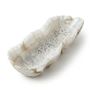 Vente en gros de bols en onyx américain antiques, style vintage, sculptés, forme libre, bord brut, vaisselle écologique, cadeaux d'affaires, irréguliers - Product Image 5