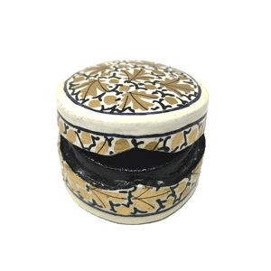 Boîte de rangement carrée en papier mâché kashmiri peinte à la main, boîte à bijoux décorative de luxe, cadeau d'Inde - Product Image 5