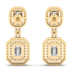 ต่างหูเพชรโมอิสซาไนต์ทรงหยดน้ำ 5.3 กะรัต ดีไซน์หรูหรา REYES เงินแท้ 925 ราคาขายส่ง เครื่องประดับงานแต่งงานคุณภาพสูง - Product Image 4