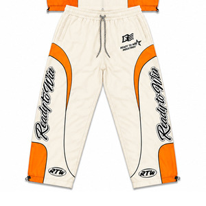 Ensemble de survêtement Ready To Win Industries, crème et orange, manches longues, fermeture éclair, sportif, respirant, polyester, adulte, unisexe, printemps - Product Image 4