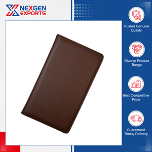 Porte-chèques et porte-stylo en cuir PU de style vintage 24,1x14,5x1,5cm Personnalisable par Nexgen Exports d'Inde - Product Image 5