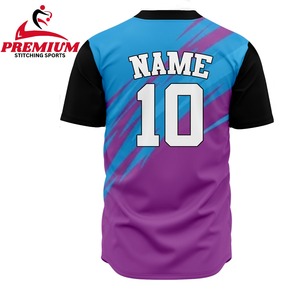 Uniforme de Béisbol Blanco Personalizado con Impresión, Transpirable, Anti-UV, de Secado Rápido, Talla Grande, Manga Corta, Jersey Dividido con Franja Roja para Equipo - Product Image 2
