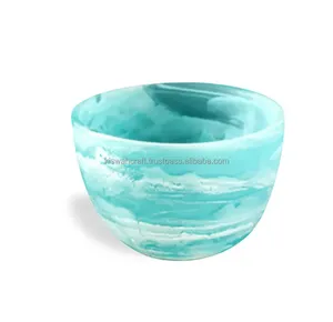Cuencos ondulados personalizados 2025, cuenco para servir de resina de alta calidad para comida, sopa, ensalada, Color verde - Product Image 4