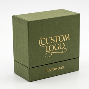 Boîte rigide personnalisée avec logo, papier artistique rectangulaire, estampage à chaud haut de gamme, emballage cadeau - Product Image 1