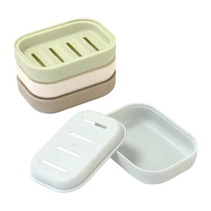 Jabonera creativa nueva, jabonera portátil de plástico para el hogar, soporte para jabón de baño, caja doble para jabón de calidad profesional - Product Image 5