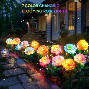 Set di 4 Luci Solari da Giardino Impermeabili per Decorazione Esterna e Illuminazione Murale - Product Image 3