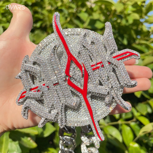 จี้เพชรโมอิสซาไนต์ VVS1 คุณภาพพรีเมียม ประดับเงินแท้ 925 เคลือบสีเรืองแสงในที่มืด สไตล์ฮิปฮอปสุดหรู พร้อมใบรับรอง - Product Image 3