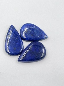 Lot de 10 cabochons en pierre précieuse naturelle Lapis Lazuli, forme poire, 92g, vente en gros, fournisseur en vrac de pierres précieuses pour les acheteurs chinois - Product Image 3