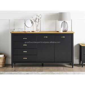 Meuble TV moderne en bois massif de luxe avec tiroirs de rangement, unité TV design pour salon, compatible avec les téléviseurs de 60 à 64 pouces - Product Image 1