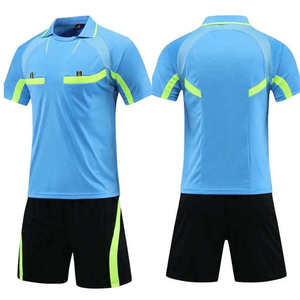ชุดเสื้อรักบี้สีน้ำเงินนีออนเขียวสำหรับผู้ชาย แขนสั้น คอปกพับได้ ผ้าโพลีเอสเตอร์ซับเหงื่อ ชุดยูนิฟอร์มสำหรับกรรมการทุกฤดูกาล - Product Image 1