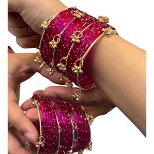 Bracelets en verre décoratifs faits à la main en Inde, fabrication professionnelle, bracelets Kashmiri pour femmes, vente en gros, bracelets en forme de goutte de pluie, bijoux - Product Image 4