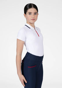 Haut de base pour l'équitation pour enfants, en tissu extensible doux, respirant, pour l'entraînement et les événements, personnalisable - Product Image 3