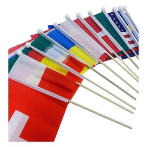 Drapeaux d'extérieur rectangulaires portables en polyester avec mât en acrylique, imprimés numériquement, pour activités promotionnelles - Product Image 4