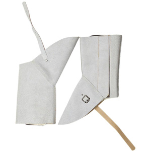 Couvre-chaussures de sécurité en cuir de vachette pleine fleur de qualité supérieure, résistants à l'abrasion, à la chaleur et aux flammes, pour travaux lourds - Product Image 2